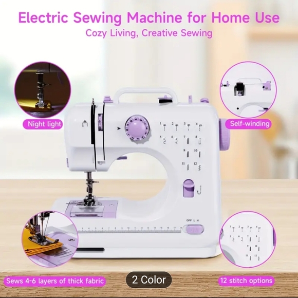 Sewing Machine Purple And White - Picture 7 of 8